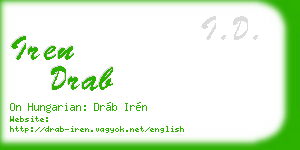 iren drab business card